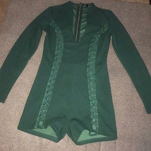 Green short (see through) Romper